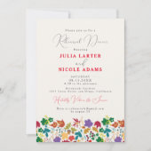 Spring Mustard Purple Meadow Rehearsal Dinner 招待状 (正面)