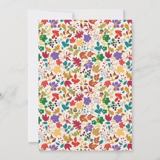 Spring Mustard Purple Meadow Rehearsal Dinner 招待状 (裏面)