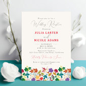 Spring Mustard Purple Meadow Wedding Reception 招待状