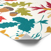 Spring Mustard Yellow Purple Meadow Flower Wedding ポスター (角)