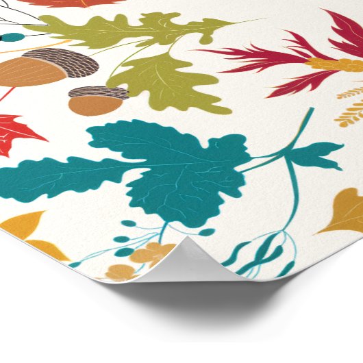 Spring Mustard Yellow Purple Meadow Flower Wedding ポスター (角)