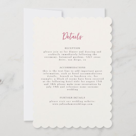 Spring Mustard Yellow Purple Meadow Flower Wedding 招待状 (裏面)