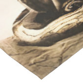 Spring Mystic Fox Misty Mountain Minimalist Zen テーブルクロス (アングル)