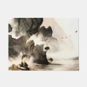 Spring Mystic Fox Misty Mountain Minimalist Zen ドアマット (正面)