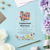 Spring Neighborhood BBQ Block Party アクリル招待状 (インサイチュ (ウェディング))