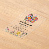 Spring Neighborhood BBQ Block Party アクリル招待状 (レイダウン)