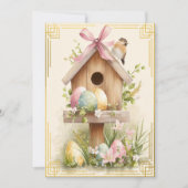 Spring Nest – Easter Birdhouse Delight カード (正面)