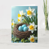 Spring Nest Egg Bloom Art Card カード (正面)