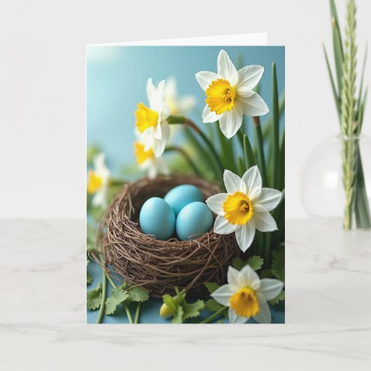Spring Nest Egg Bloom Art Card カード (正面)
