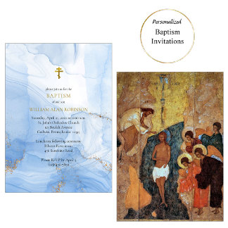 Spring of Eternal Life Orthodox Christian Baptism 招待状