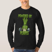 Spring Onion Gym Weight Training Powered By Plants Tシャツ (正面)