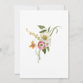 Spring Open House Bright Watercolor Floral 招待状 (裏面)