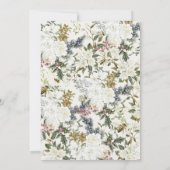 Spring or Winter floral Bridal Shower 招待状 (裏面)