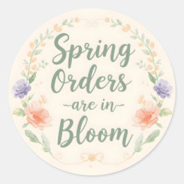 Spring Orders are in blue Bloom ラウンドシール