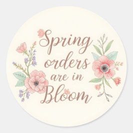 Spring Orders in Bloom ラウンドシール