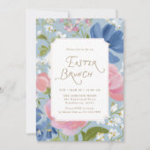 Spring Painted Floral Easter Brunch Invitation 招待状 (正面)