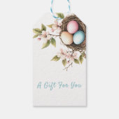 Spring Pastel Bird's Nest Gift Tag ギフトタグ (裏面)