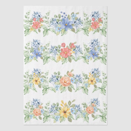 Spring Pastel Florals Decoupage Paper 薄葉紙 (正面)
