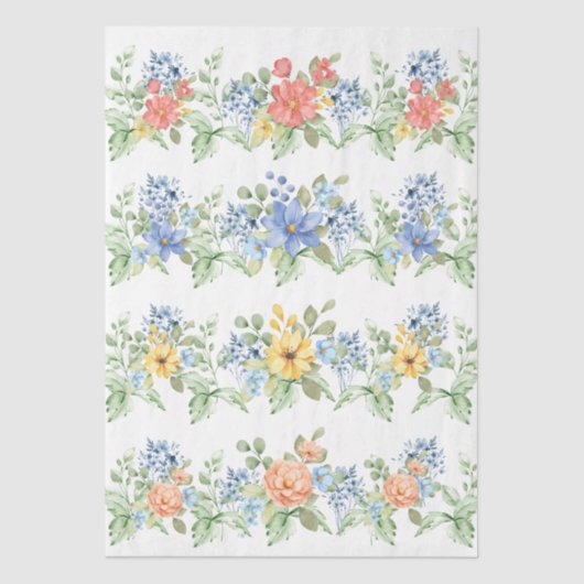 Spring Pastel Florals Decoupage Paper 薄葉紙 (正面)