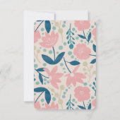 Spring Pastel Petals RSVP Card セーブザデート (裏面)