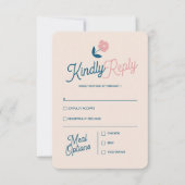 Spring Pastel Petals RSVP Card セーブザデート (正面)