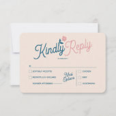 Spring Pastel Petals RSVP Card セーブザデート (正面)