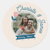 Spring Pastel Petals Sticker ラウンドシール (正面)