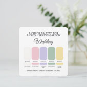 Spring Pastel Wedding Color Palette Card 招待状 (スタンド正面)