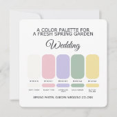 Spring Pastel Wedding Color Palette Card 招待状 (正面)