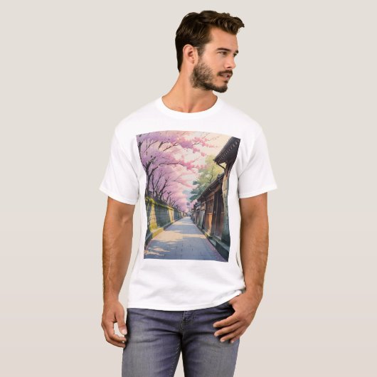 Spring Pathways of Kyoto Tシャツ (正面フル)