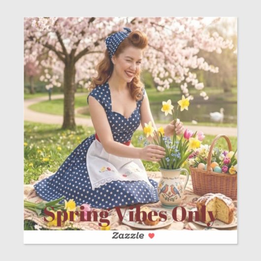 Spring Pin-Up Catch the Vibe: Vinyl Sticker シール (シート)