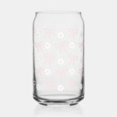 Spring Pink Bows & Daisy's Beverage Glass  ガラス缶 (正面)