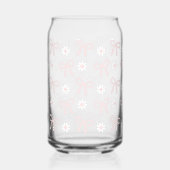 Spring Pink Bows & Daisy's Beverage Glass  ガラス缶 (左)