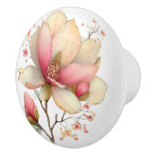 Spring Pink Yellow Tree Blossom セラミックノブ (右)