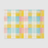 Spring Plaid Blue Pink Yellow  薄葉紙 (正面)