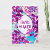 Spring Playful Posies - Whimsical Thank You カード (正面)