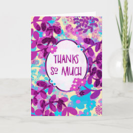 Spring Playful Posies - Whimsical Thank You カード