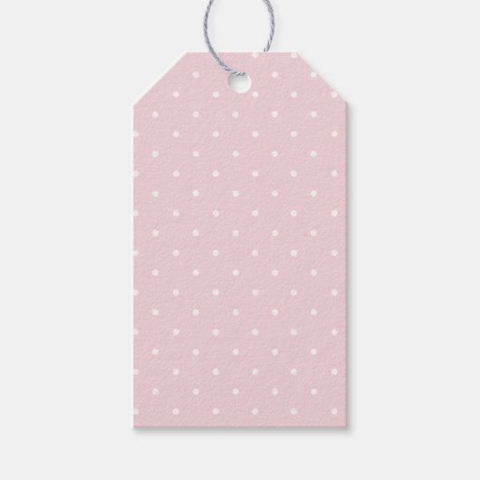 Spring Polka Dots Micro | Soft Blush ギフトタグ (正面)