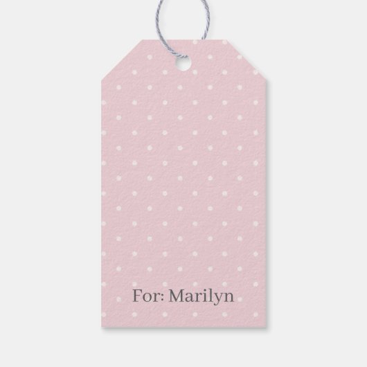 Spring Polka Dots Micro | Soft Blush ギフトタグ (裏面)