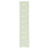 Spring Primrose & Sage Watercolor Table Runner ショートテーブルランナー (正面)