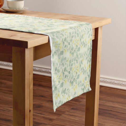 Spring Primrose & Sage Watercolor Table Runner ショートテーブルランナー (インサイチュ)