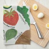 Spring Produce Guide  キッチンタオル (四つ折り)