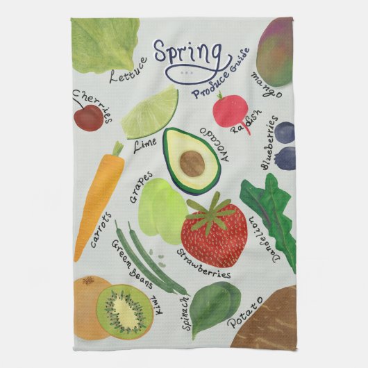 Spring Produce Guide  キッチンタオル (縦)