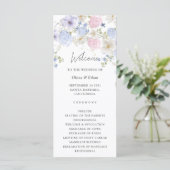 Spring Purple And Pink Wildflowers Wedding Program (スタンド正面)