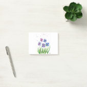 Spring purple blue flowers watercolor ポストイット (オフィス)