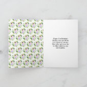 Spring Purple Floral Birthday カード (内部)