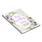 Spring Purple Floral Wedding Planner ノートブック (右側)