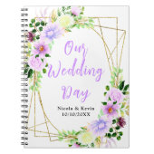Spring Purple Floral Wedding Planner ノートブック (正面)
