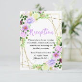 Spring Purple Flowers with Foliage エンクロージャーカード (スタンド正面)