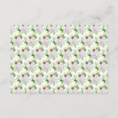 Spring Purple Flowers with Foliage エンクロージャーカード (裏面)